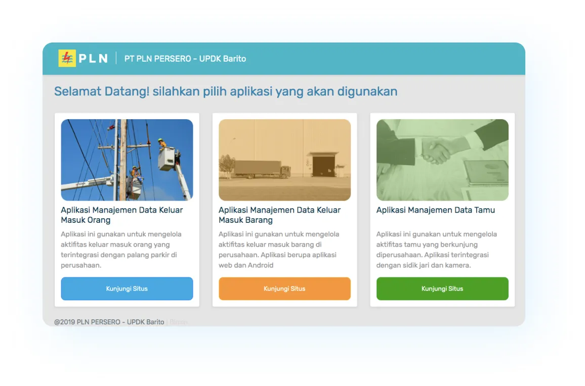 Tampilan aplikasi SmartVisitor