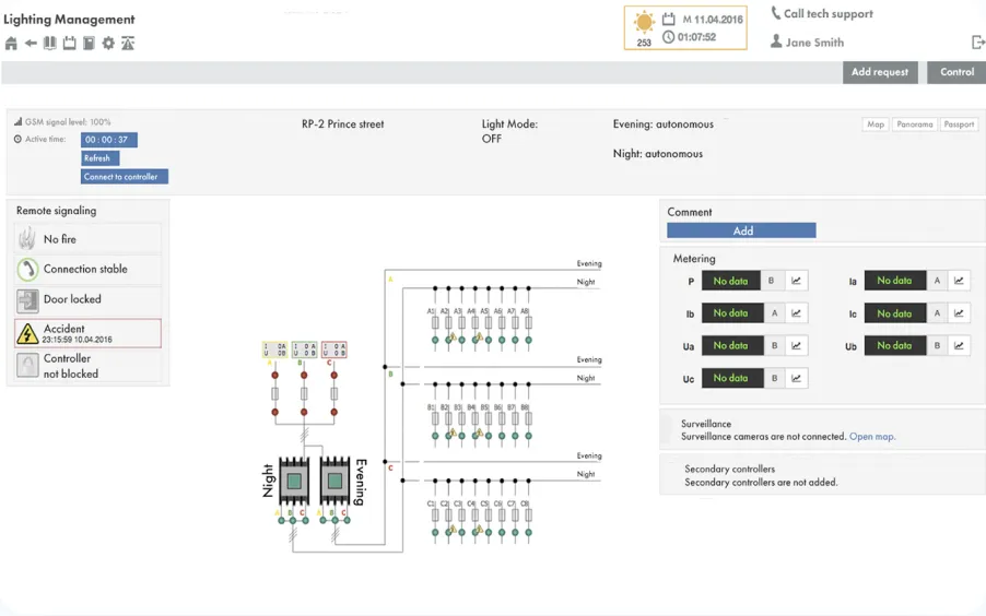 Tampilan aplikasi Lightsys