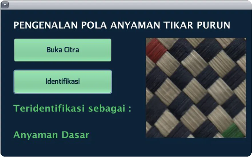 Tampilan aplikasi Patternio