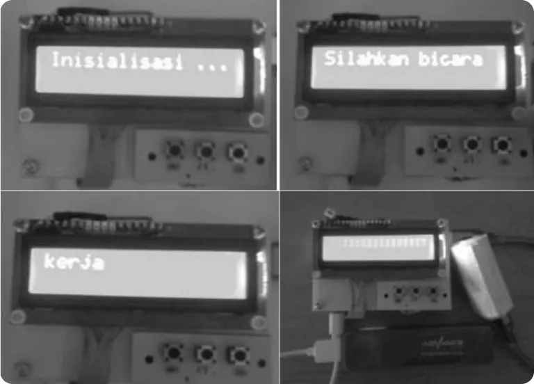 Perangkat Voicedeaf dengan layar LCD